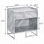 White Printed Faux Marble and Chrome Accent Table