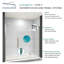 Porte de douche à charnière avec verre transparent Trans75 Elizabeth l 75,5 po x H 76 po-106674900