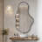 Modern Asymmetrical Wall Mirror with Aluminum Frame - Unique Geometric Design for Living Room, Bedroom, or Entryway-109696627-109696628