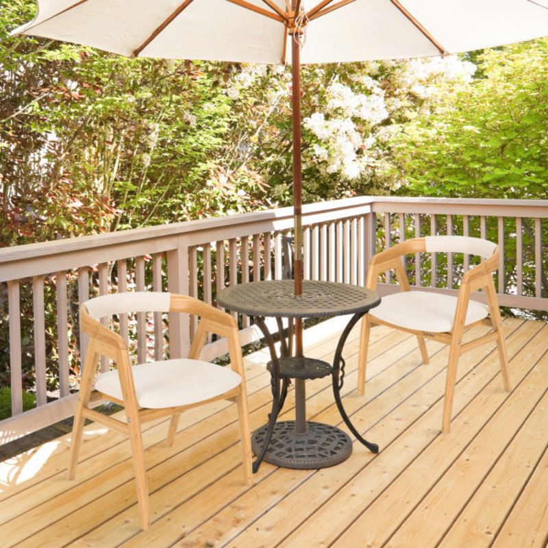 Chaise rembourrée en bambou à dossier courbé