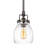 Shameka Steel and Glass 1-Light Single Bell Pendant with Adjustable Hanging Height-2141688053