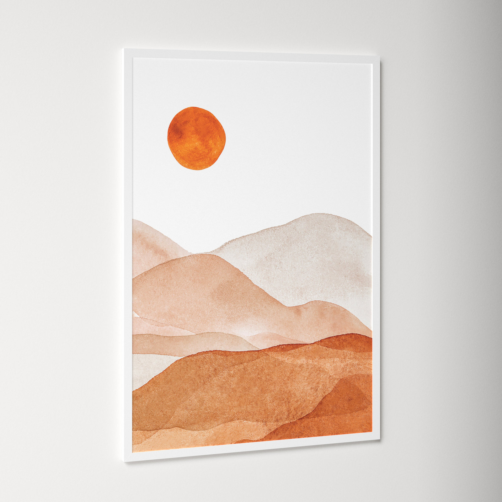 Doris "Mountain Range I" Print, 41.25" H x 28.25" W x 0.88" D, White