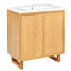 Ensemble de meuble-lavabo 30 po avec lavabo, armoire combinée, armoire de rangement pour salle de bain, structure en bois massif-102299675