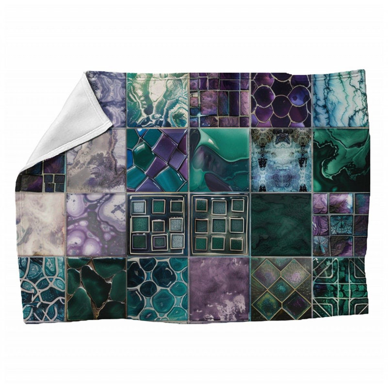 Jeté en peluche floral tendance, 60 po x 80 po