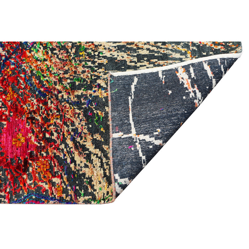 MOHI47041MUMU Wool Floral Area Rug, Rectangle 10' x 14'