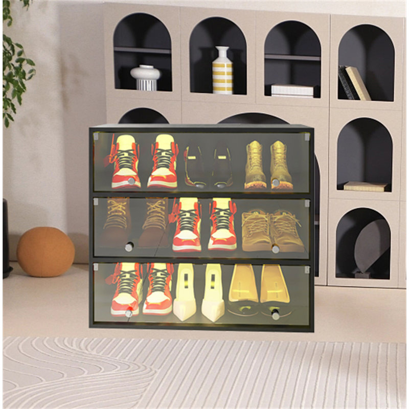 9 Pair Stackable Shoe Storage Cabinet