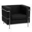Fauteuil en similicuir avec barre double-407295055