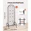 Grid Wall Panel Wire Display Rack with Wheels & Hooks