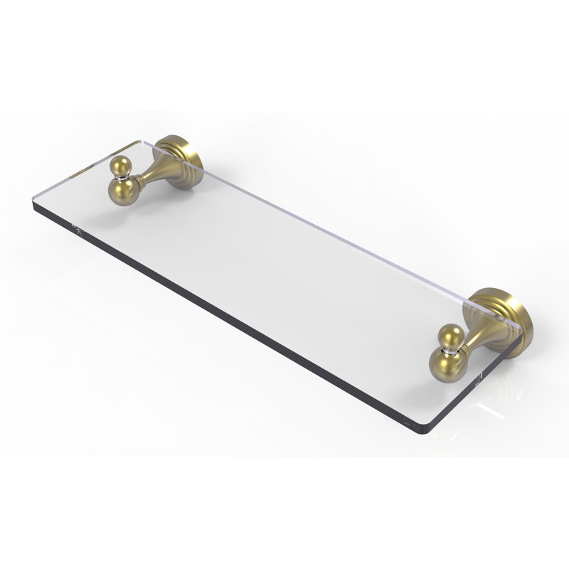 Godin Industrial Pipe Shelves, Satin Brass, 22 Inch
