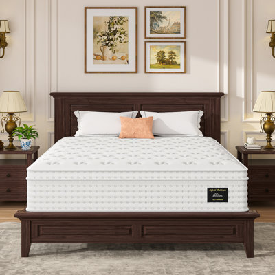12"/14" Hybrid Mattress, Memory Foam & Pocket Springs For Pressure Relief, Fiberglass Free, White (Queen/King Sizes Available)