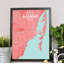 Miami City Map - impression d'art graphique-31736417
