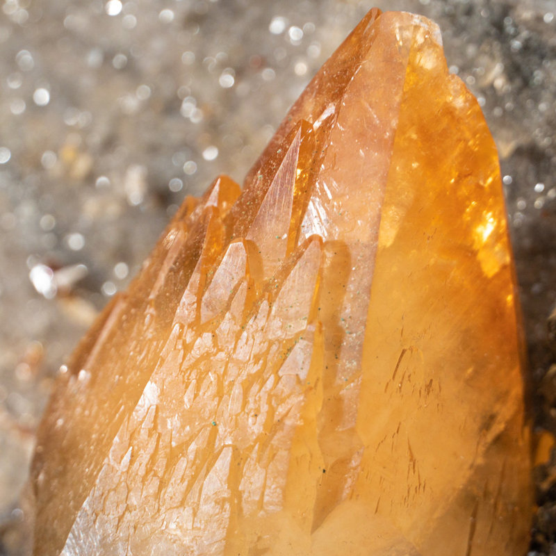 Golden Calcite On Sphalerite Matrix