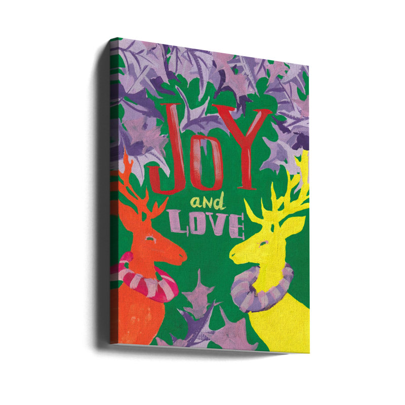 "Joy and Love", art mural sur toile tendue, H 16 po x l 12 po