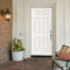 Porte d'entrée pré-suspendue classique en acier apprêté Classic-30885660-31386788-30885661