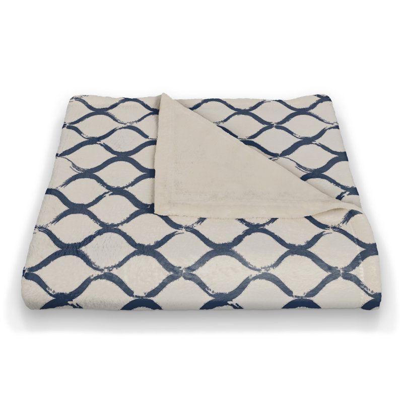 Hand Woven Throw Blanket, Navy