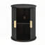 Ensemble de tables basses avec porte tambour coulissante, table de bout ronde cannelée avec rangement-1100487217