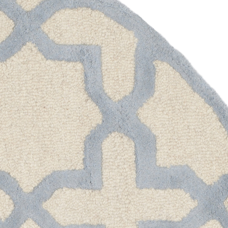 Igna Hand Tufted Wool Geometric Rug, Round 6'