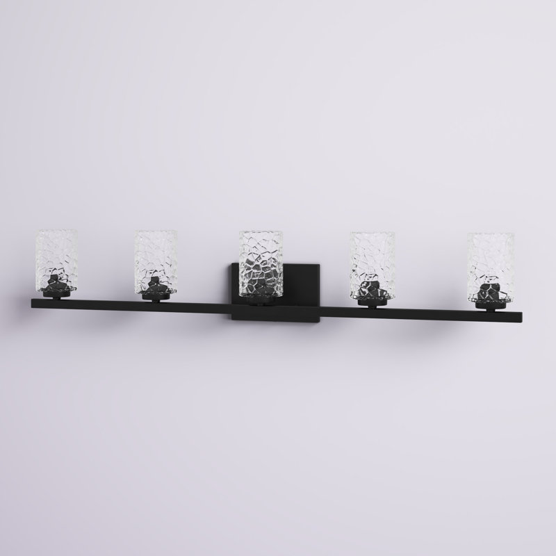 Applique murale à intensité variable Shutesbury, Noir, H 7,7 po x l 5,5 po x P 14 po, Deux lumières