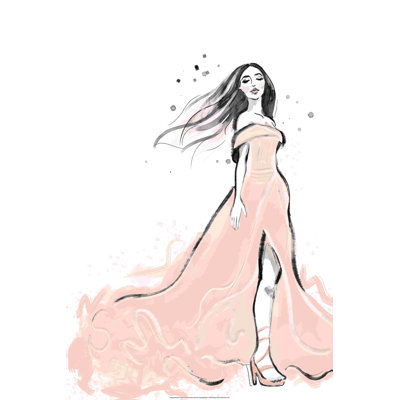 " Fashion Evening Gown With Flowers "