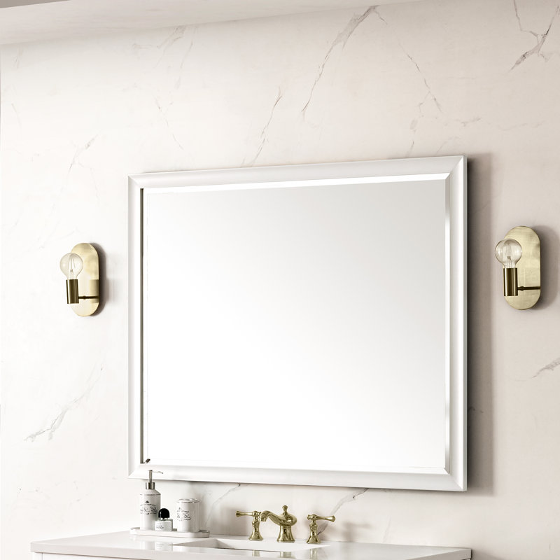 Miroir de salle de bain Glenbrooke, Blanc brillant, 40 po x 48 po