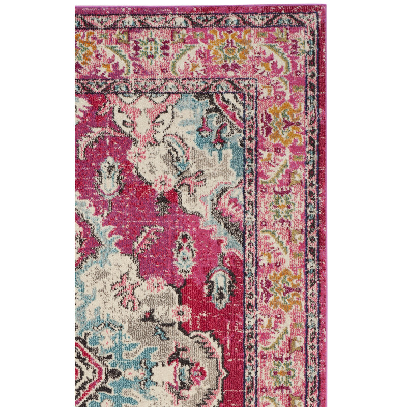 Almyra Oriental Area Rug, Runner 2'2" x 16', Pink/Multi