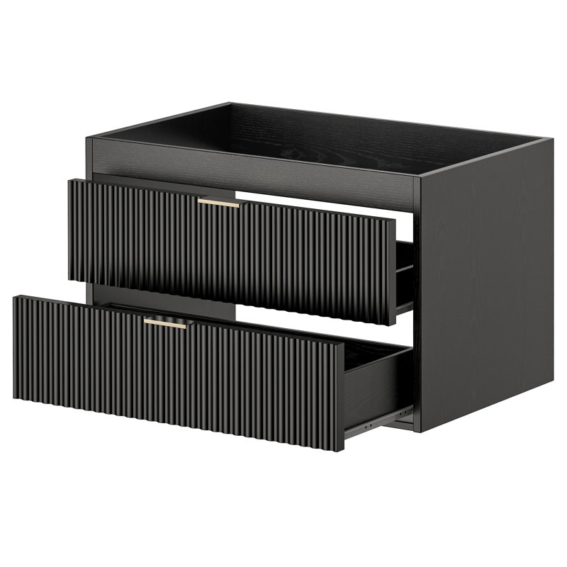 Base de meuble-lavabo simple 30 po seulement, Black