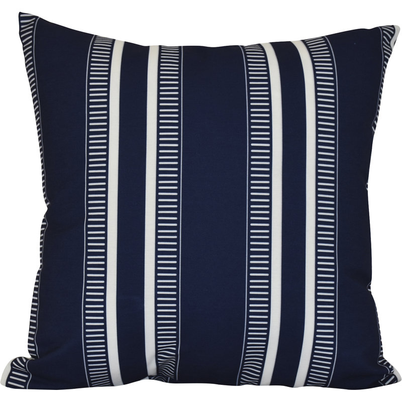 Upscale Getaway Striped Reversible Throw Pillow, 16" x 16" , Navy Blue