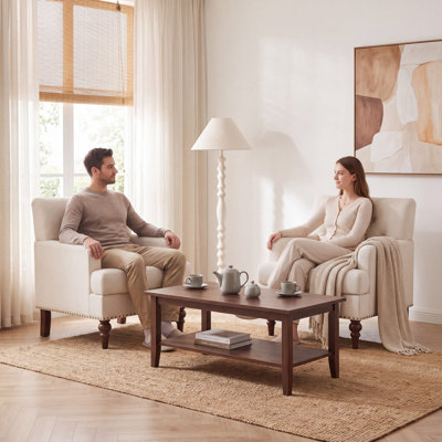 Mid-Century Modern Upholstered Armchair
