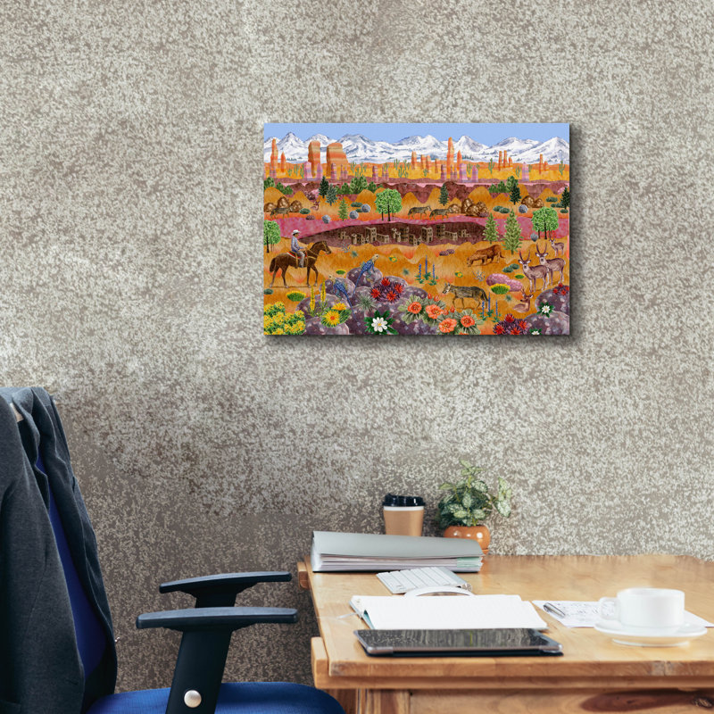  «Out West» par Gale Pitt, art mural sur toile, 26 po x 18 po, H 18 po x l 26 po
