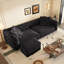 Canapé-lit convertible 3 en 1 de 248 cm (97,7 po), profondeur d'assise de 72 cm (28,4 po), canapé-lit gigogne moderne rembourré, canapé 4 places avec pouf amovible pour appartement, bureau, chambre-1042420271