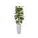 80.3'' Artificial Devil's Ivy In A Tall Beige Fiberstone Planter Perfect For Indoor And Outdoor Use