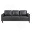 Chaise longue moderne en similicuir gris foncé-1239836722