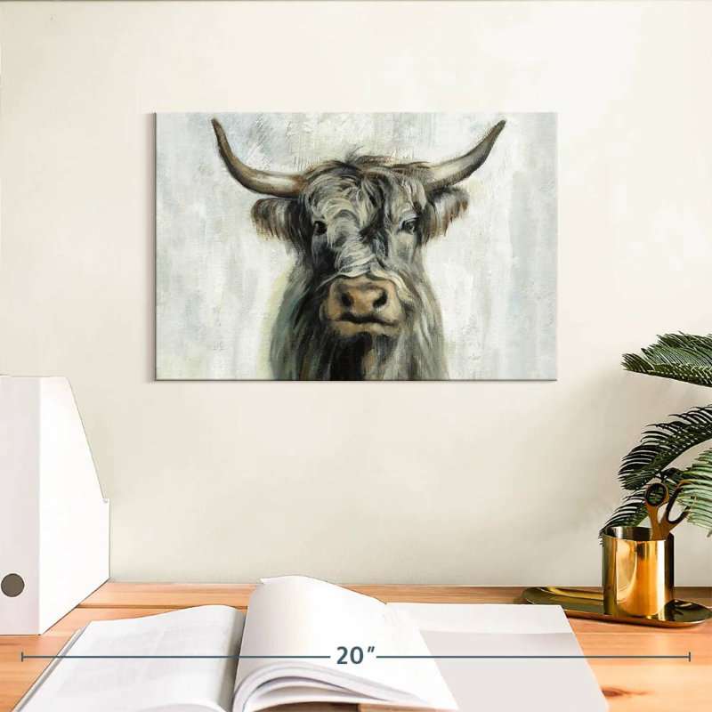 Brampt Highland Cow Horizontal, 8" H x 12" W