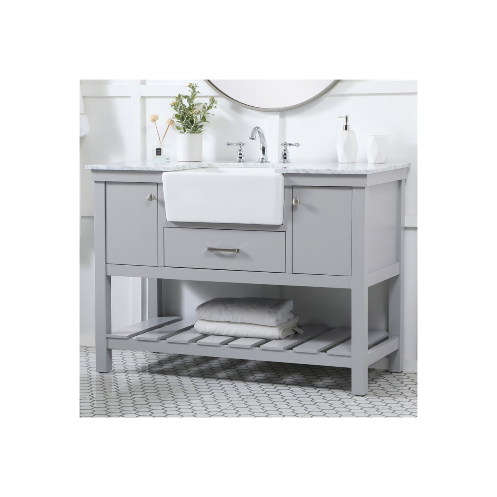 Pelaghia 48'' Single Bathroom Vanity, Gray