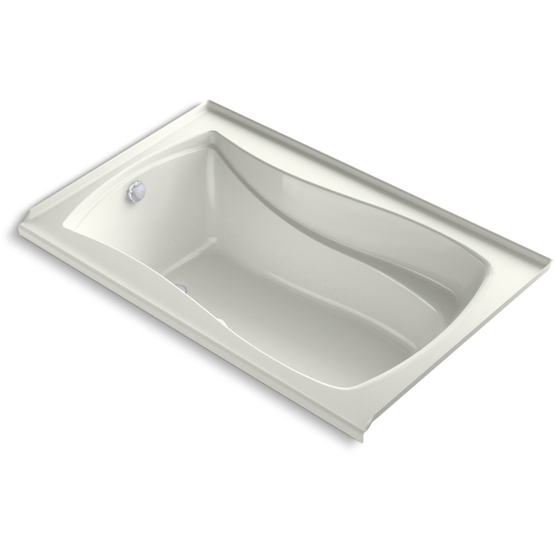 Mariposa 60" x 36" Air Acrylic Bathtub, Dune, Right