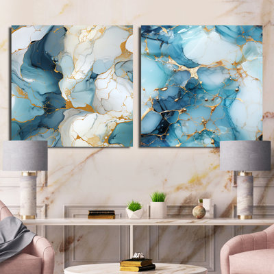Lichfield - Ensemble de 2 collages abstraits carrés