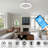 19" White Feather Bedroom Fan Light With Remote Control, Dimmable, 7 Blades, Reversible DC Motor, With LED Light