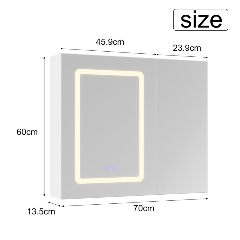 W H Wall Mounted Optional Medicine Cabinet Mirror 4