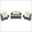 8-pieces Outdoor Wicker Round Sofa Set, Half-Moon Sectional Sets All Weather-1363591045-1363591040