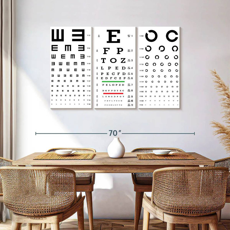 Alcaraz Vision Test Charts, 36" H x 57" W