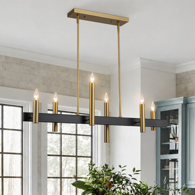 Lustre linéaire pour îlot de cuisine à intensité variable Trivon