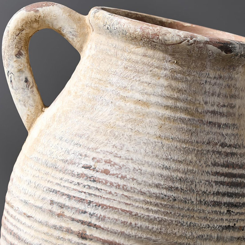Vase en céramique avec 2 poignées, Beige