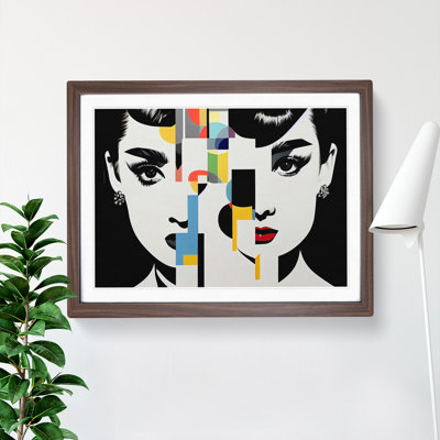 Abstract Audrey Hepburn - Single Picture Frame Print