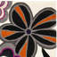 Tapis noir / orange en laine touffeté à la main Clovill-22984917