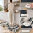 Geometric Arcs Non-Slip Washable Kitchen Mats