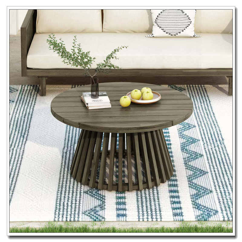 Table basse en bois, Gris