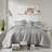 4 PCS Full/Queen Cationic Dyed Clip Jacquard Comforter Set With Throw Pillow Grey-114494787