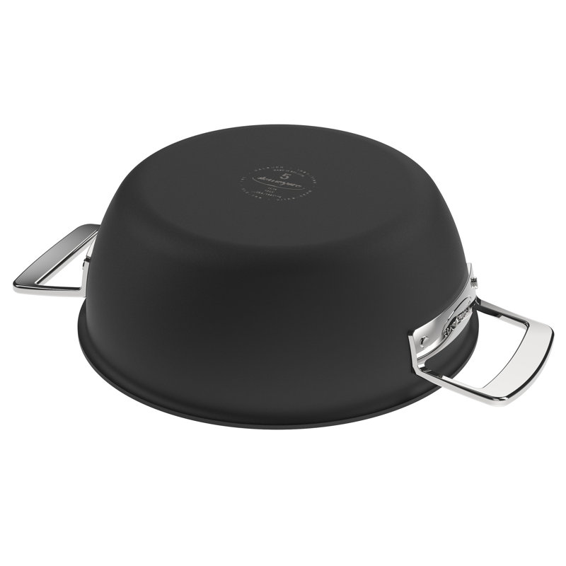 Demeyere Black 5 Stainless Steel With Ceramic Exterior Coating 3.5-Qt Dutch Oven With Lid