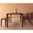 American style retro solid wood dining table-108839454