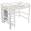 Lit mezzanine double avec tablettes multifonctionnelles et bureau sous le lit-1368232712